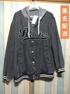 ★859【未使用品:タグ付き】レディース服フード付き ソフト? デニムジャケット