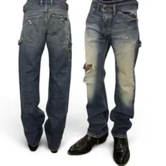 diesel damage flare denim bootscut y2k