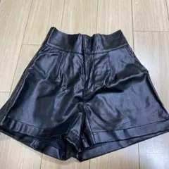 GRL レザーショートパンツ