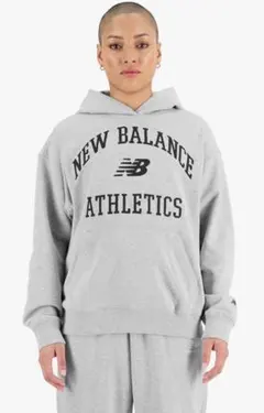 新品New Balance グレー フード付きパーカー　サイズL