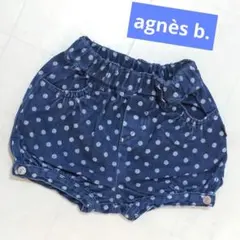agnès b.　ショートパンツ　80　紺色　水玉模様のサムネイル