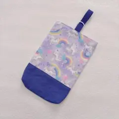 上靴入れ シューズ袋 女の子 ユニコーン 紫