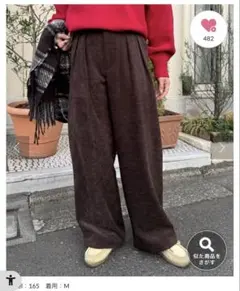 【CIAOPANIC TYPY】男女兼用/モールタックストレートワイドパンツ