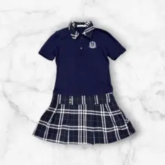 kiss on the green ポロワンピース ネイビー チェックのサムネイル