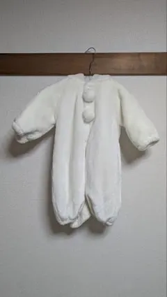 ホワイト フリース フード付きアウター