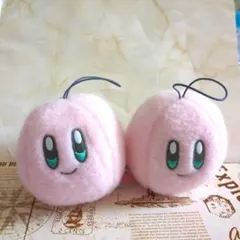 星のカービィ 羊毛フェルト風 フェイスマスコット2つセット