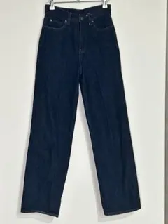 UNIQLO インディゴ ワイドストレートデニム パンツ