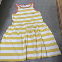 Petit Bateau ボーダーワンピース プチバトー　イエロー　黄色