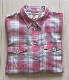 Levi's リーバイス 長袖シャツ チェック柄 ピンク XS