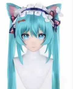 在庫あり】全頭面 初音ミク 着ぐるみ マスク コスプレ 鍵つき - メルカリ