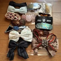 ヘアアクセサリー まとめ売り バレッタ ヘアピン リボン 和風 等17点