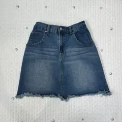 AS KNOW AS デニムミニスカート カットオフ Mサイズ　平成のサムネイル
