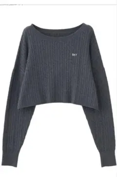 【COCO DEAL】ケーブルweek刺繍ニット