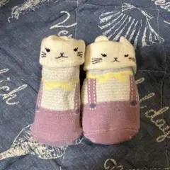 petit main ベビーソックス 猫モチーフ