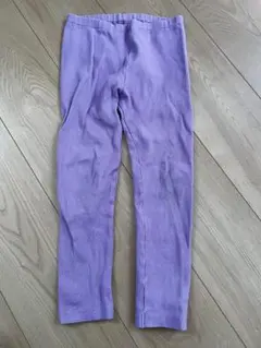 UNIQLO 紫色 120サイズ レギンス レギパンポケット付き　リブ