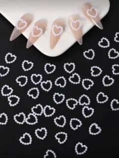 SHEIN ネイルパーツ ハート パール