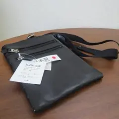 BLAZER CLUB ブラック 牛革レザーショルダーバッグ