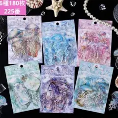 新品❣️海洋ウォールズシリーズコラージュシールPETステッカー6種180枚