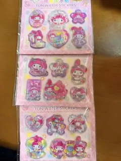 マイメロディ ウォーターステッカー 3シートセット