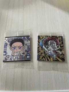 鬼滅の刃 ディフォルメシール ウエハース 其ノ十四 極レア 猗窩座　狛治　セット