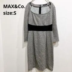 マックス アンド コー MAX&Co ワンピース 長袖 スクエアネック 総柄のサムネイル