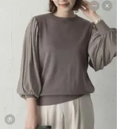 アーバンリサーチロッソ ドッキング ボリューム スリーブ プルオーバー ウール混