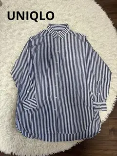 UNIQLO エクストラファインコットンオーバーサイズロングシャツ