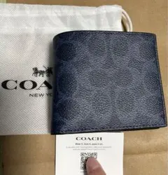 【新品】新作　新品　COACH　2つ折り財布　小銭入れ付き　コインウォレット