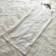 新品タグ付き しまむらLutique レースノースリーブ ロングワンピース【L】