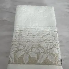 今治花柄刺繍 フェイスタオル ホワイト/ゴールド