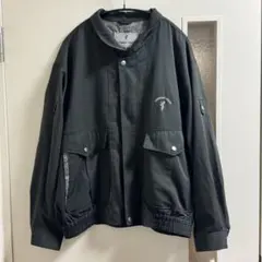 90s 丈短 ブルゾンジャケット ヴィンテージ ブラック Lサイズ