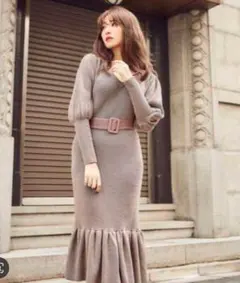 herlipto ニットワンピ(ベルト無し) エコメルカリ便発送限定