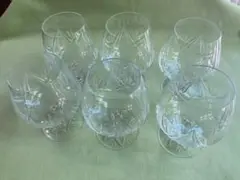 クリスタルカットグラス 6個セット