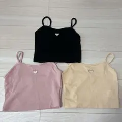 SHEIN ノースリーブタンクトップ 3枚セット 8Y 120 130
