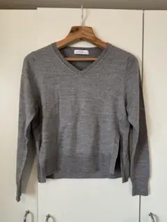 Green Label Relaxing 薄手ニット 長袖 グレー