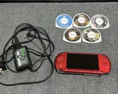 美品 PSP3000 本体 ラディアントレッド