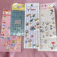 平成レトロ　未使用品☆スヌーピー☆ 平成当時物 タイルシール　ぷっくりシール