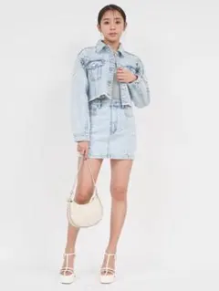 ROYAL PARTY デザインデニムGジャン ミニスカート セットアップ