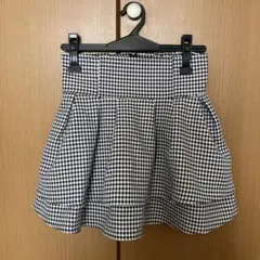 インパン裏地付き千鳥柄フレアミニスカート［gm773］
