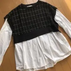 ザラ　ベスト付きシャツ