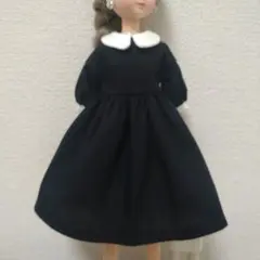 リカちゃん 丸えりワンピース くろ