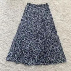 ROPE Picnic ロペピクニック　ロングフレアスカート　花柄　総ゴム　M