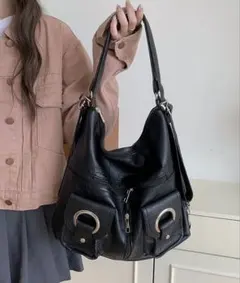 2WAYバックルポケットレザーバッグ