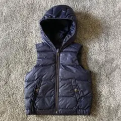 GAP Kids ギャップキッズ フード付ダウンベスト ネイビー 110