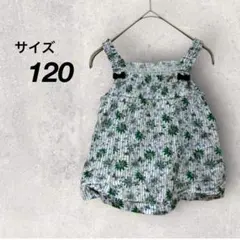 べべ　ワンピース　120　ノースリーブ　花柄　ストライプ　キッズ　子供服　リボン