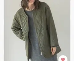 新品　LEPSIM レプシィム　撥水キルティングジャケット　Lサイズ　カーキ