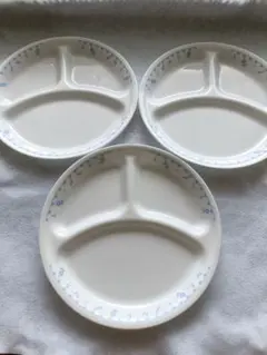 CORELLE ブルーガーランド 仕切り皿3枚 USA製のサムネイル