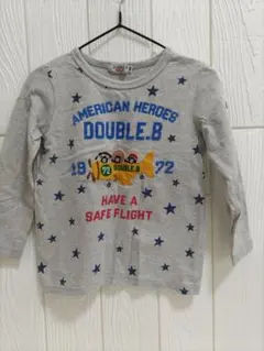 DOUBLE.B 長袖カットソー 100cm グレー