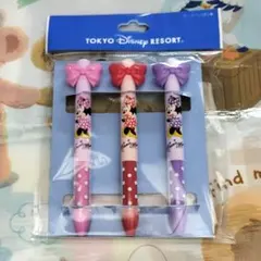 東京ディズニーリゾート ミニーマウス ボールペン 3本セット　未開封