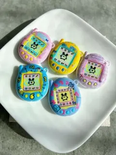 たまごっちパラダイスチャーム5種フルセット/キーホルダーストラップに